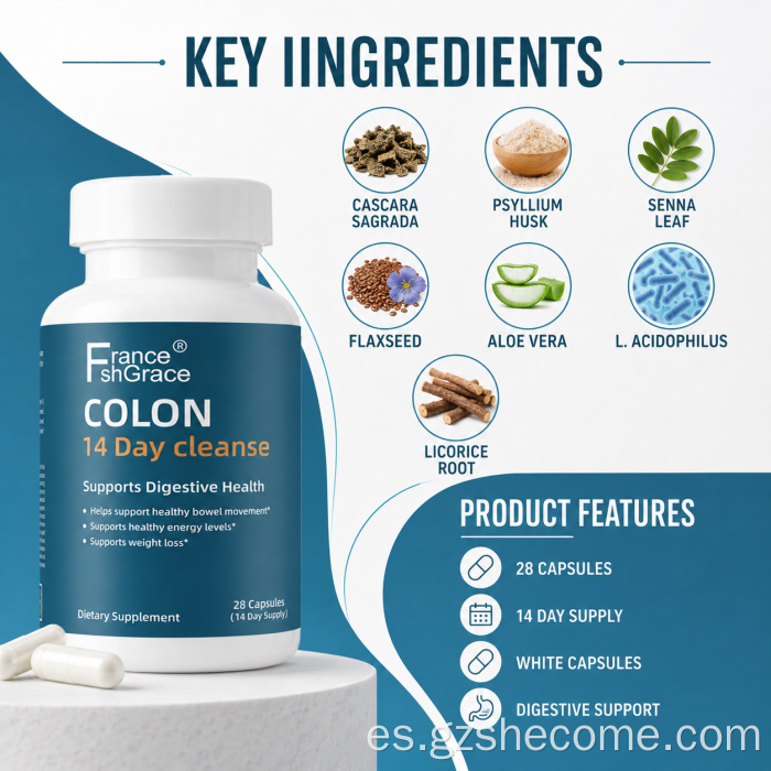 Shecome Colon Cleanse Cápsulas Salud Digestiva
